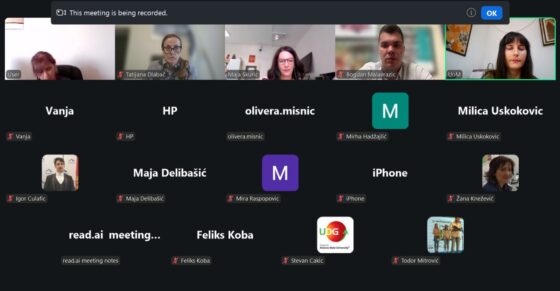 Organizovan online follow-up sastanak povodom ranije održanog HERE seminara Future classroom